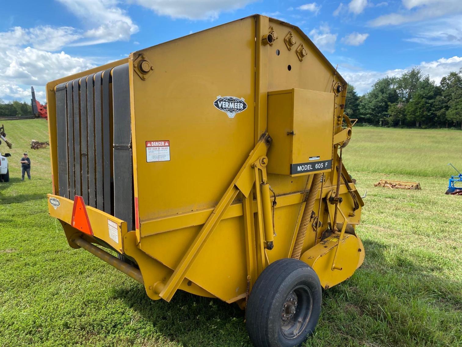 Image for Vermeer Model 605 F Round Baler, 5'x6' Bales, Per seller- field ready w/ parts/PTO