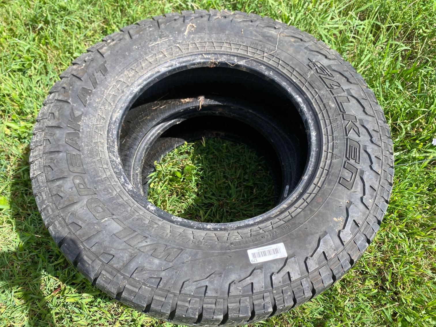 Image for 2- Falken Wildpeak A/T Tires, Decent Tread, Size 26570R17