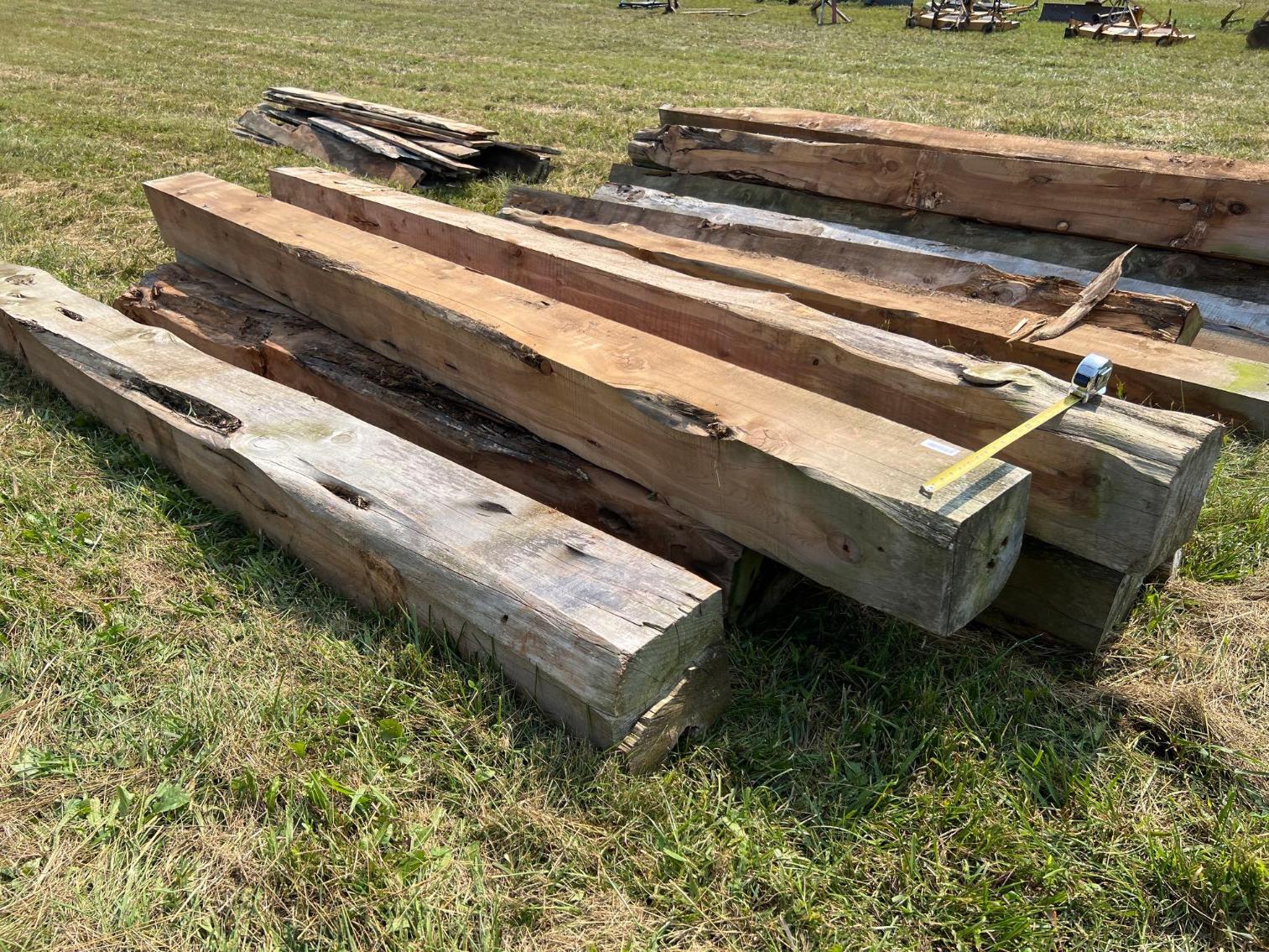 Image for 6 Cedar Posts (Virginia) Approx. 10x10x13 (Various Condition)