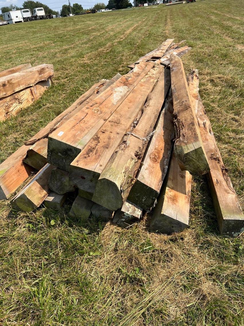 Image for Approx. 17 Wood Posts 6 x 6  x 13 and Various Sizes & Condition (Heavy Timber)