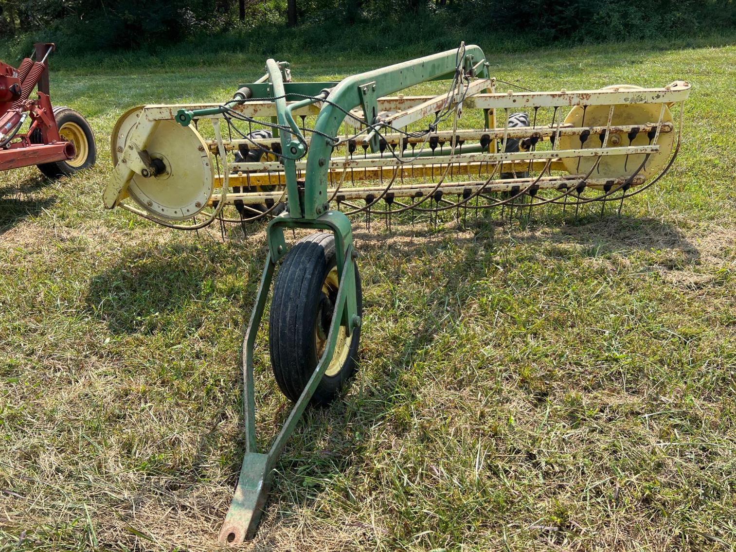 Image for John Deere Model 660 Hay Rake w/Front Dolley Wheel 
