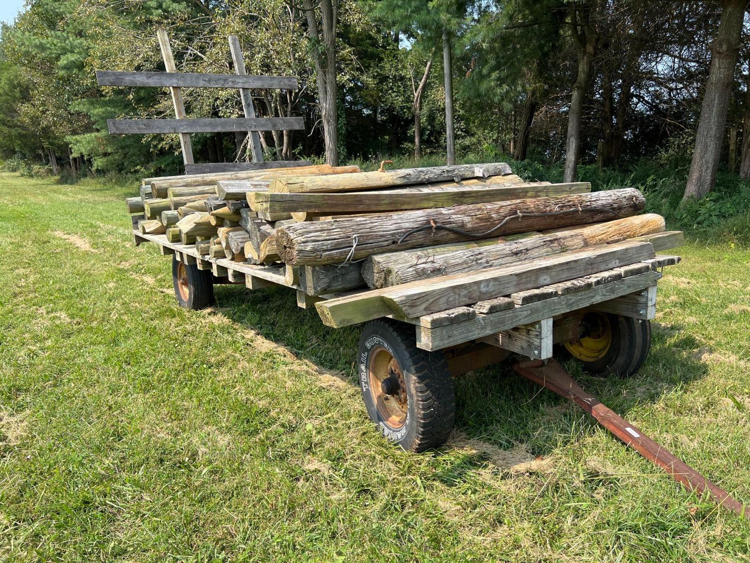 Image for Flat Bed Hay Wagon w/ Slip Tongue (posts not included)