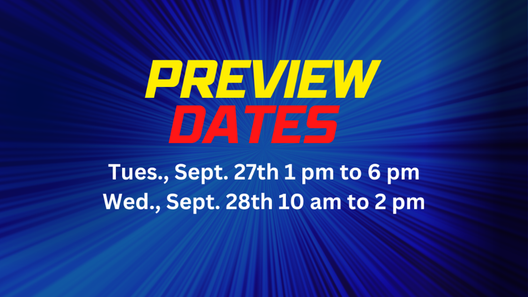 Image for PREVIEW DATES