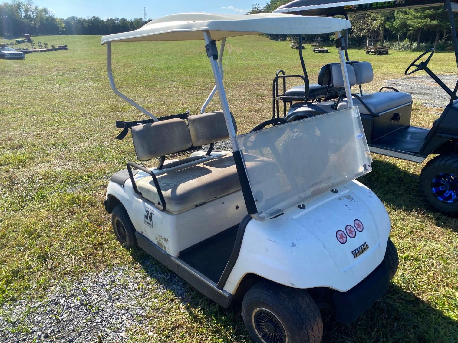 Image for Yamaha Electric Golf Cart, w/ 2 Chargers (1 Yanmar), Per seller- needs battery