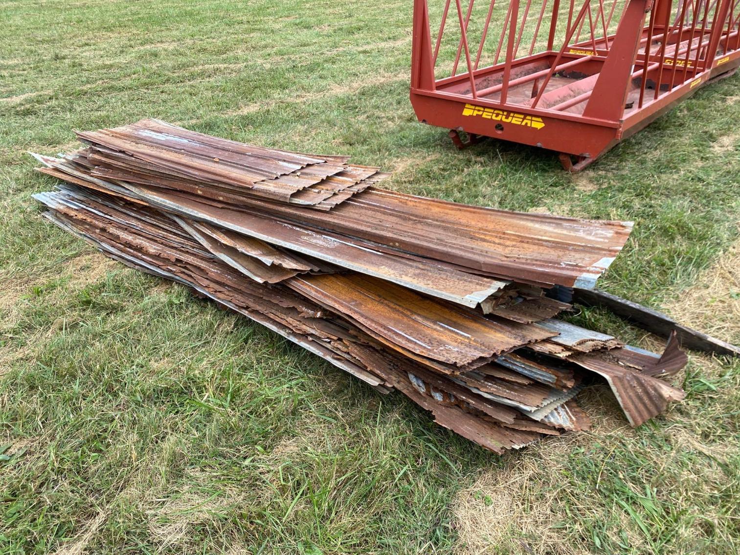 Image for Various Sheets of Vintage Roofing Metal 