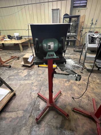 CMC electric bench grinder on stand w/cover