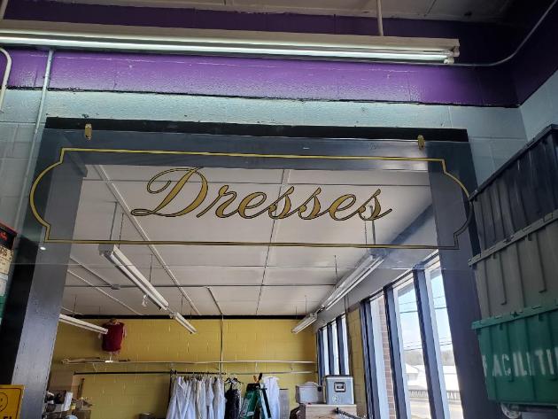 Vintage Deco Dresses Sign From Main Street Department Store 98x27