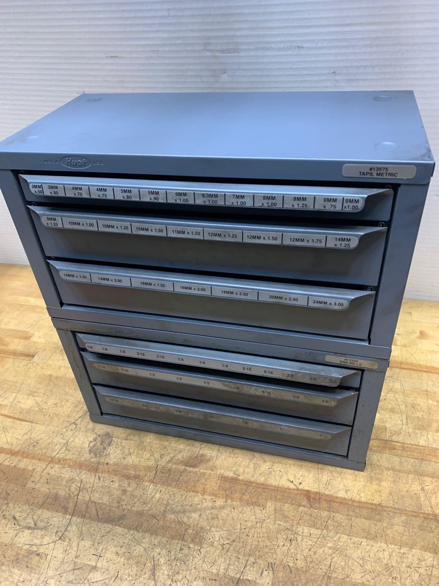 2 Huot 3 Drawer Index Parts Cabinets With A Surplus Auction
