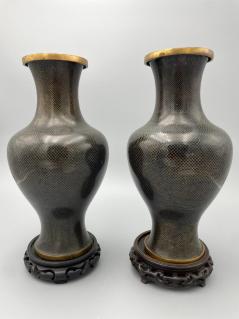 pair-of-large-fish-scale-japanese-cloisonne-vases