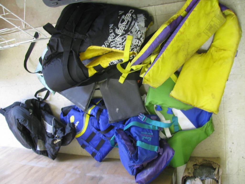 lot-of-8-life-vests-various-sizes-and-types