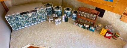 paisley-bread-box-and-canister-set-4-sets-of-salt-and-peppers-and-misc-spice-containers