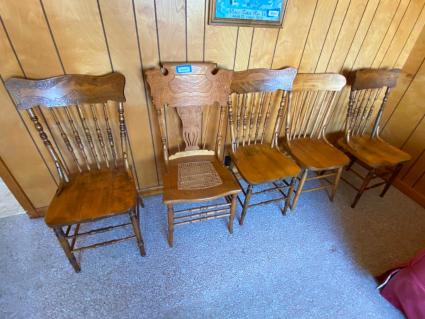 5-oak-chairs-3-matching-pressback-and-2-misc