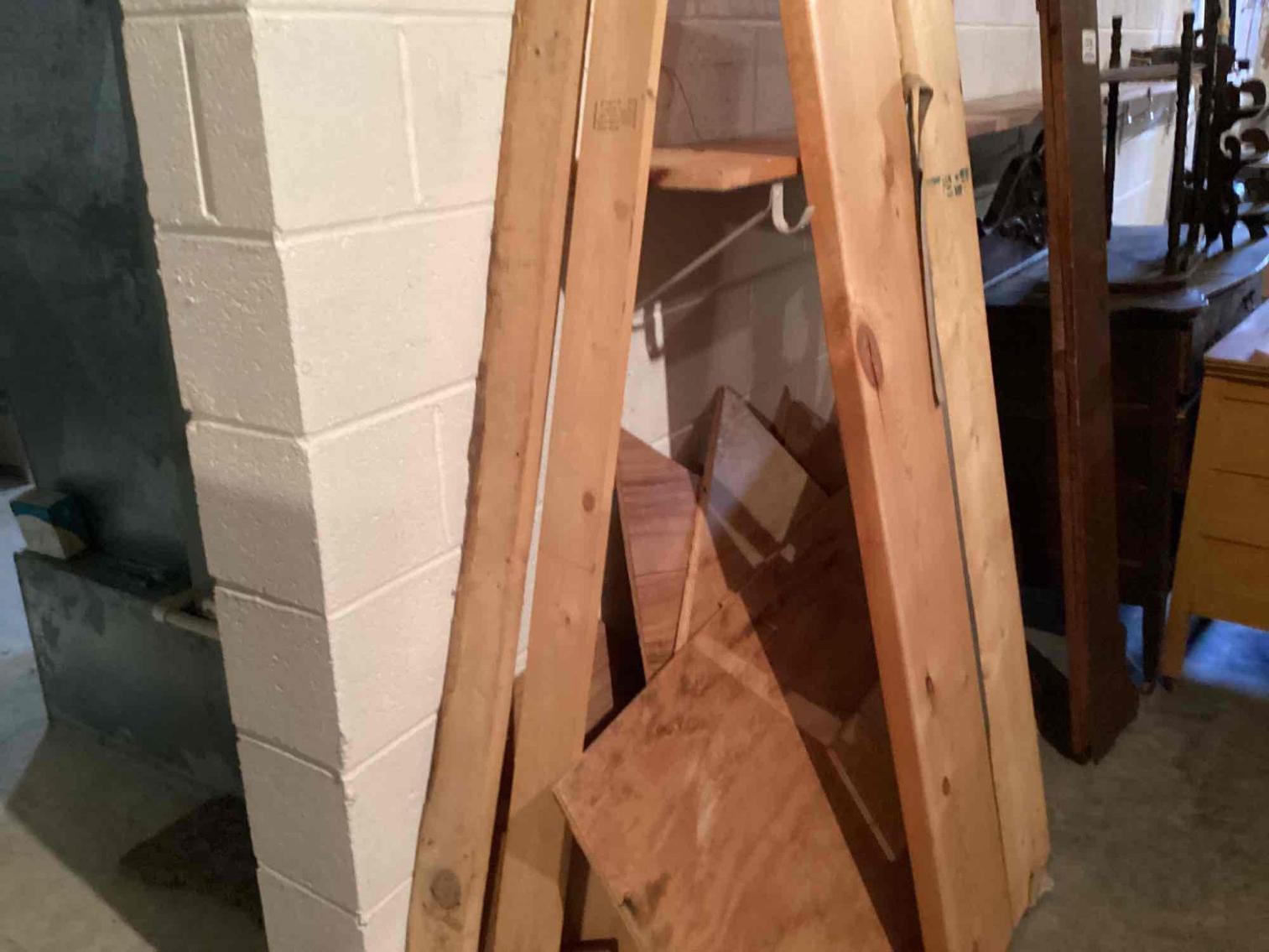 Image for All Wood in Basement - Lumber, Scraps, and Plywood Pieces 