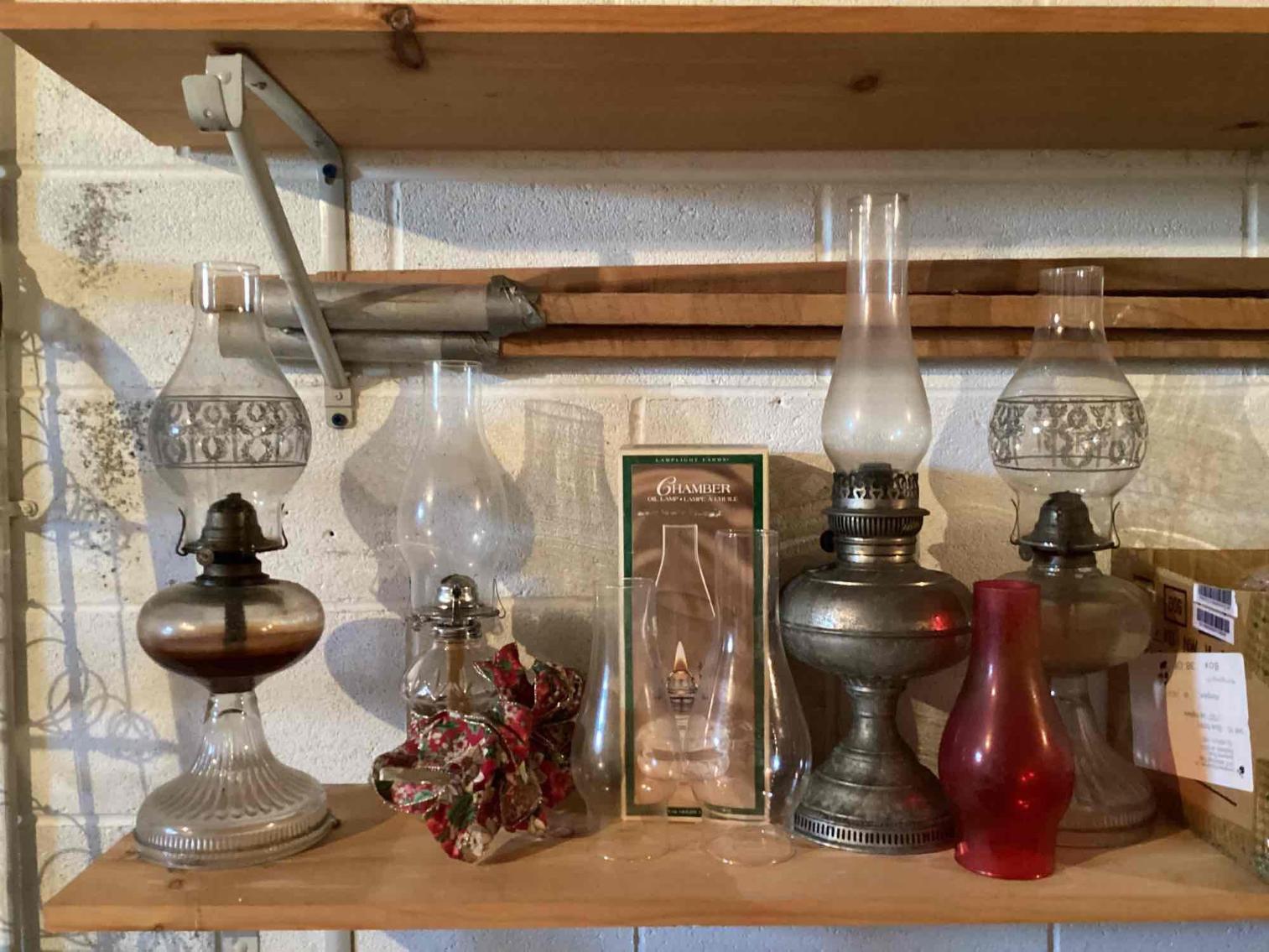 Image for Vintage Oil Lamps and Glass Lamp Globes