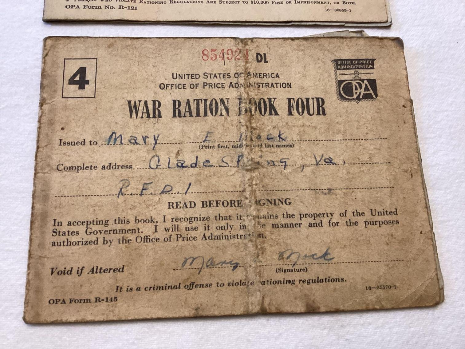 Image for War Ration Coupon Books