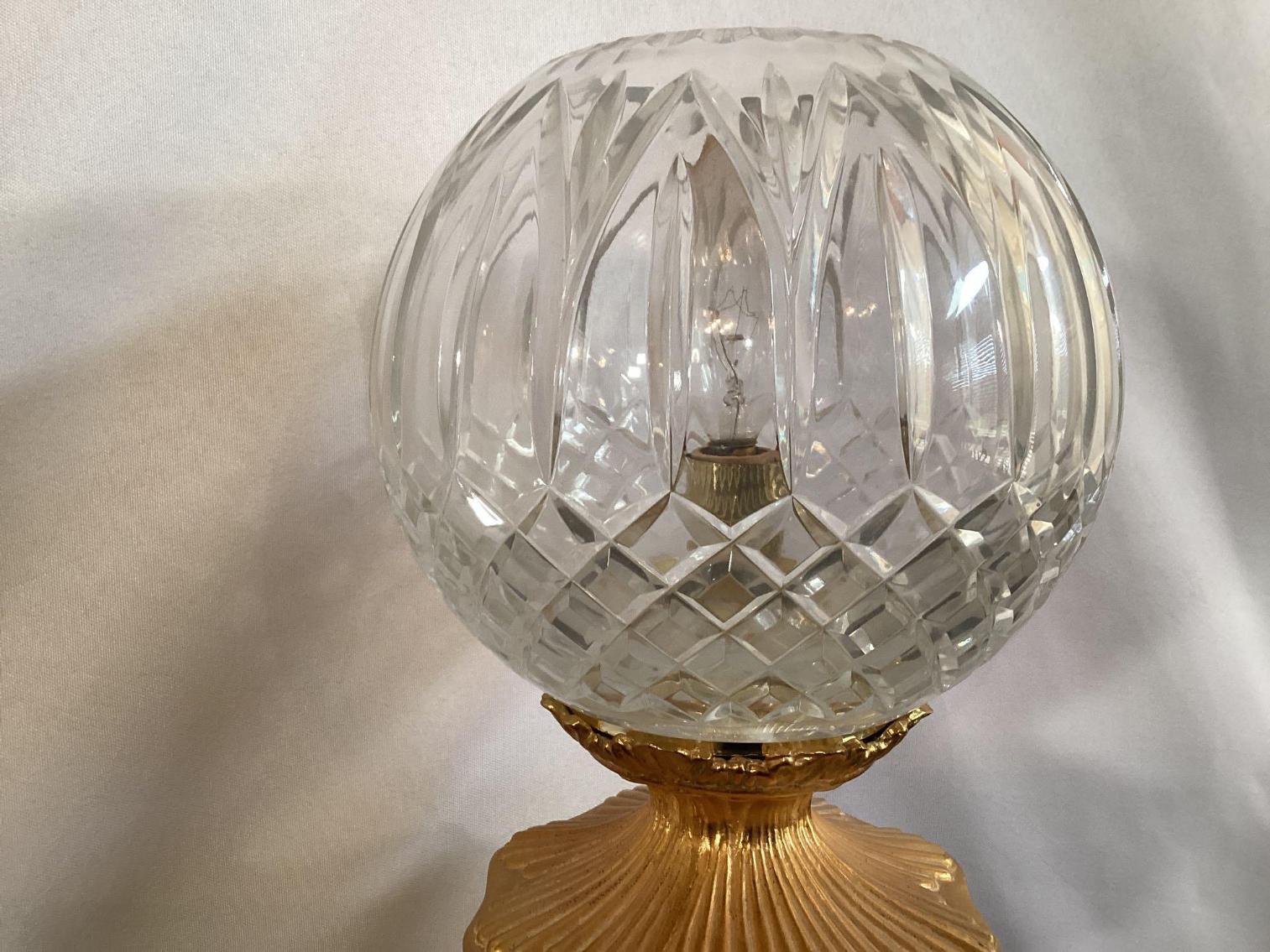 Image for Heavy Crystal and Brass Lamp