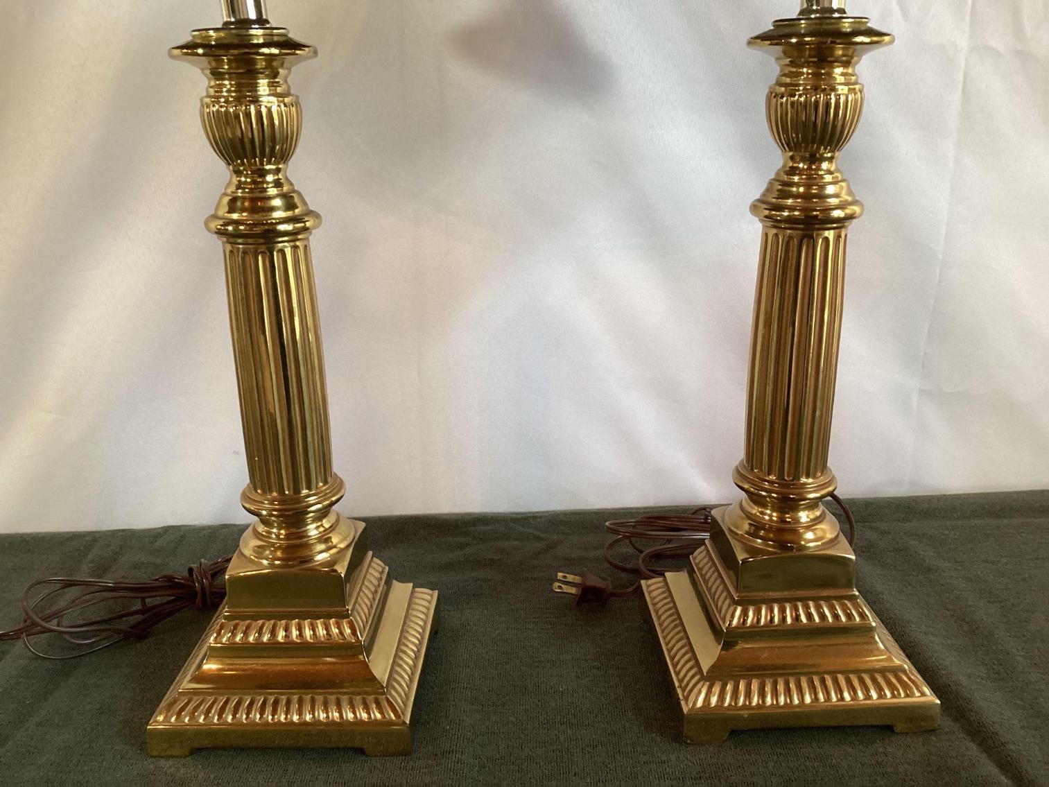 Image for Pair of Brass Lamps