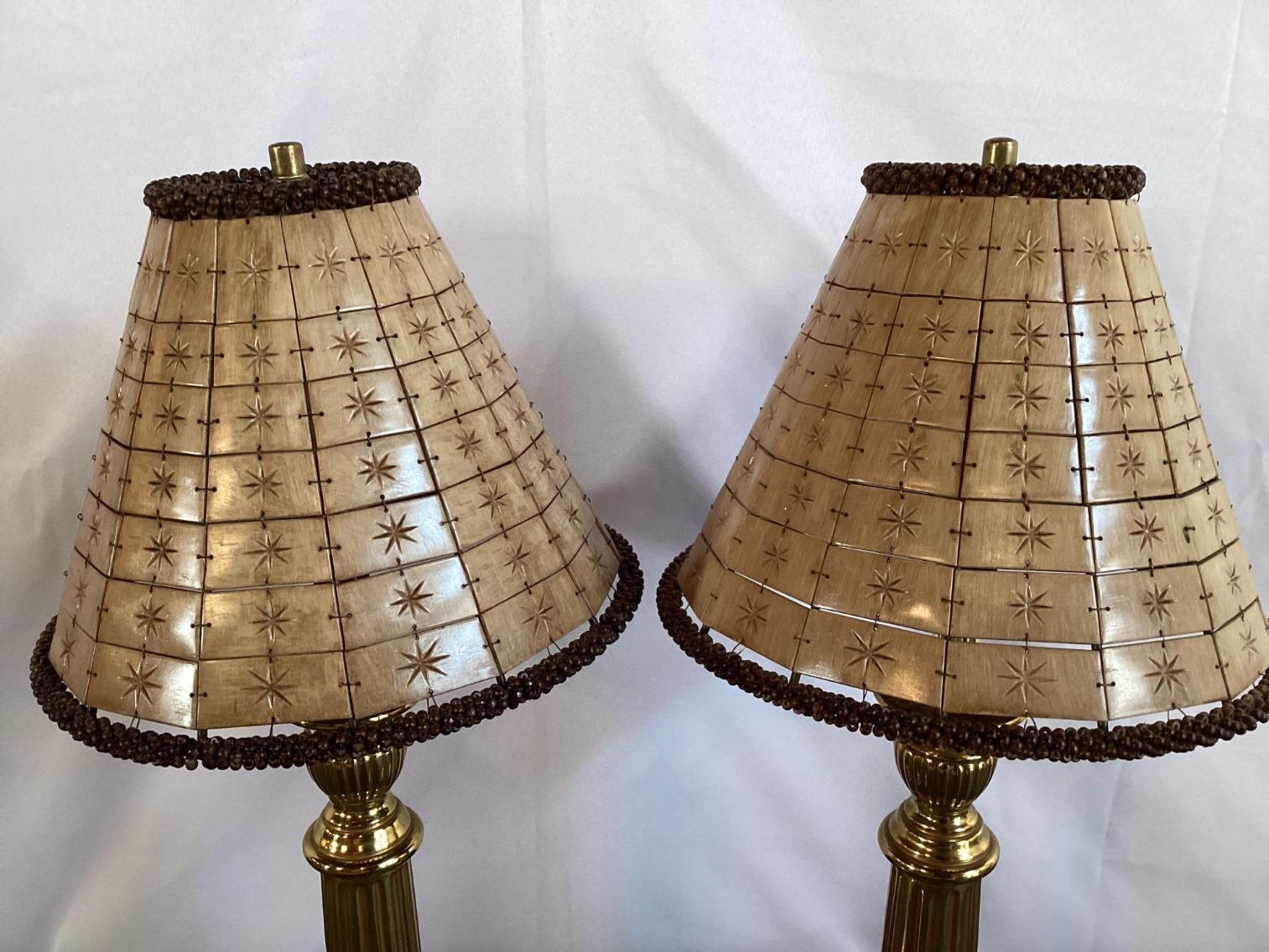 Image for Pair of Brass Lamps