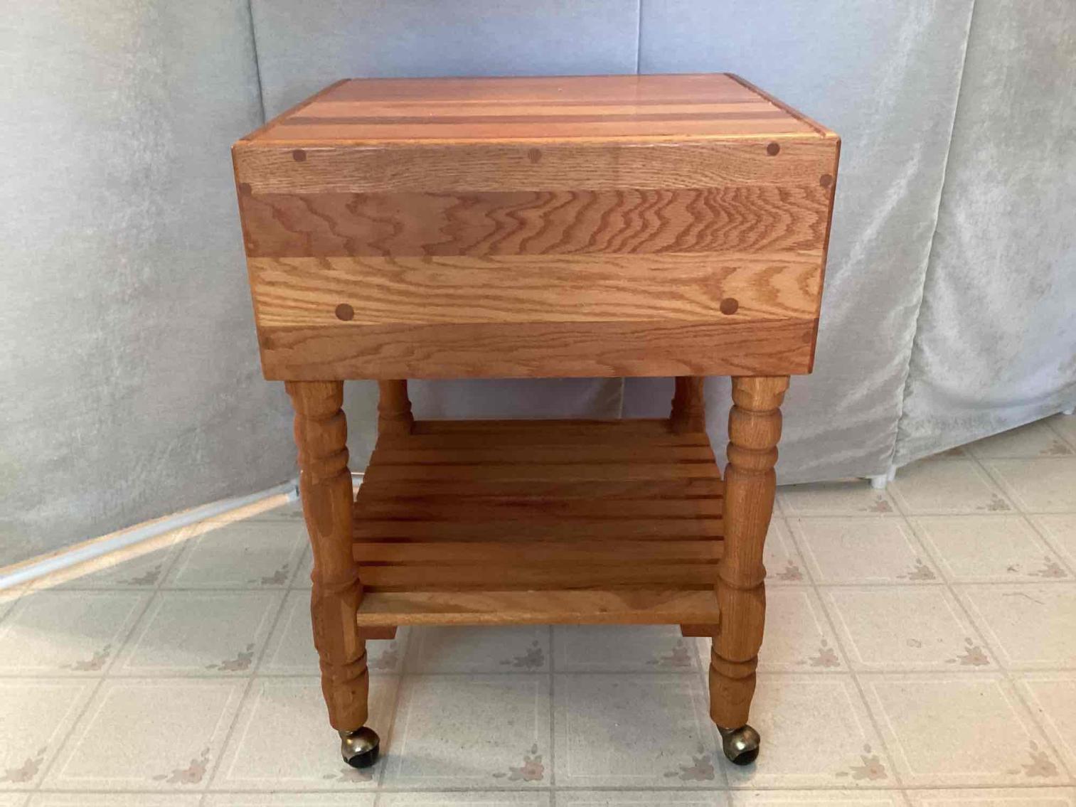 Image for Butcher Block Style Work Table