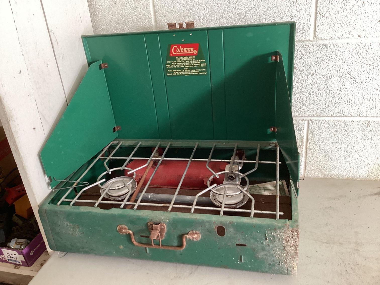 Image for Coleman Camp Stove are Webber Grill
