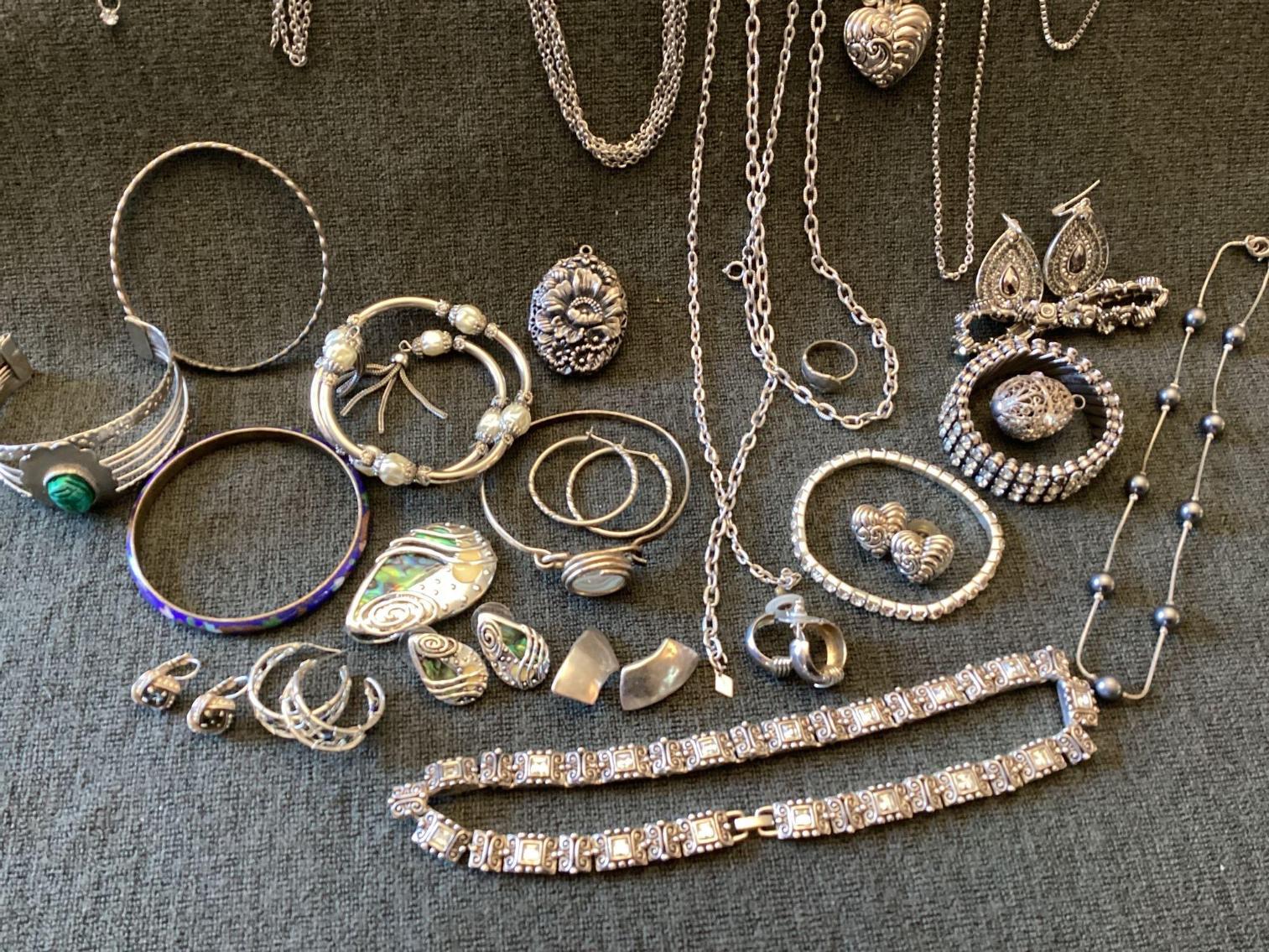 Image for Mostly Silver Colored Costume Jewelry
