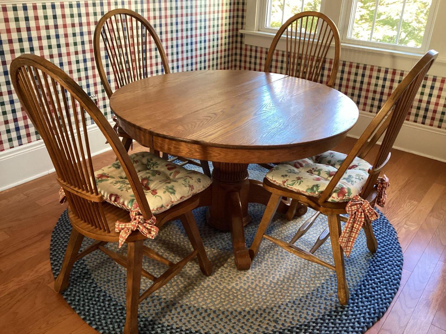 Image for Oak Table and 4 Chairs