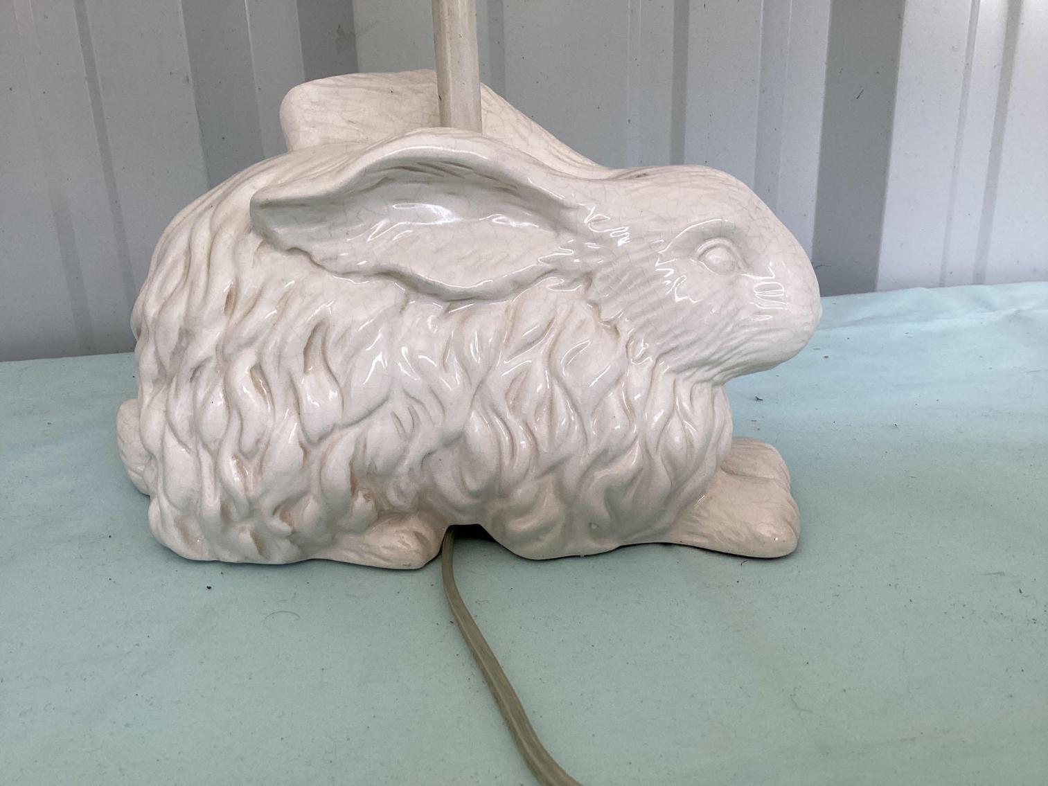 Image for Craquelure Bunny Rabbit lamp