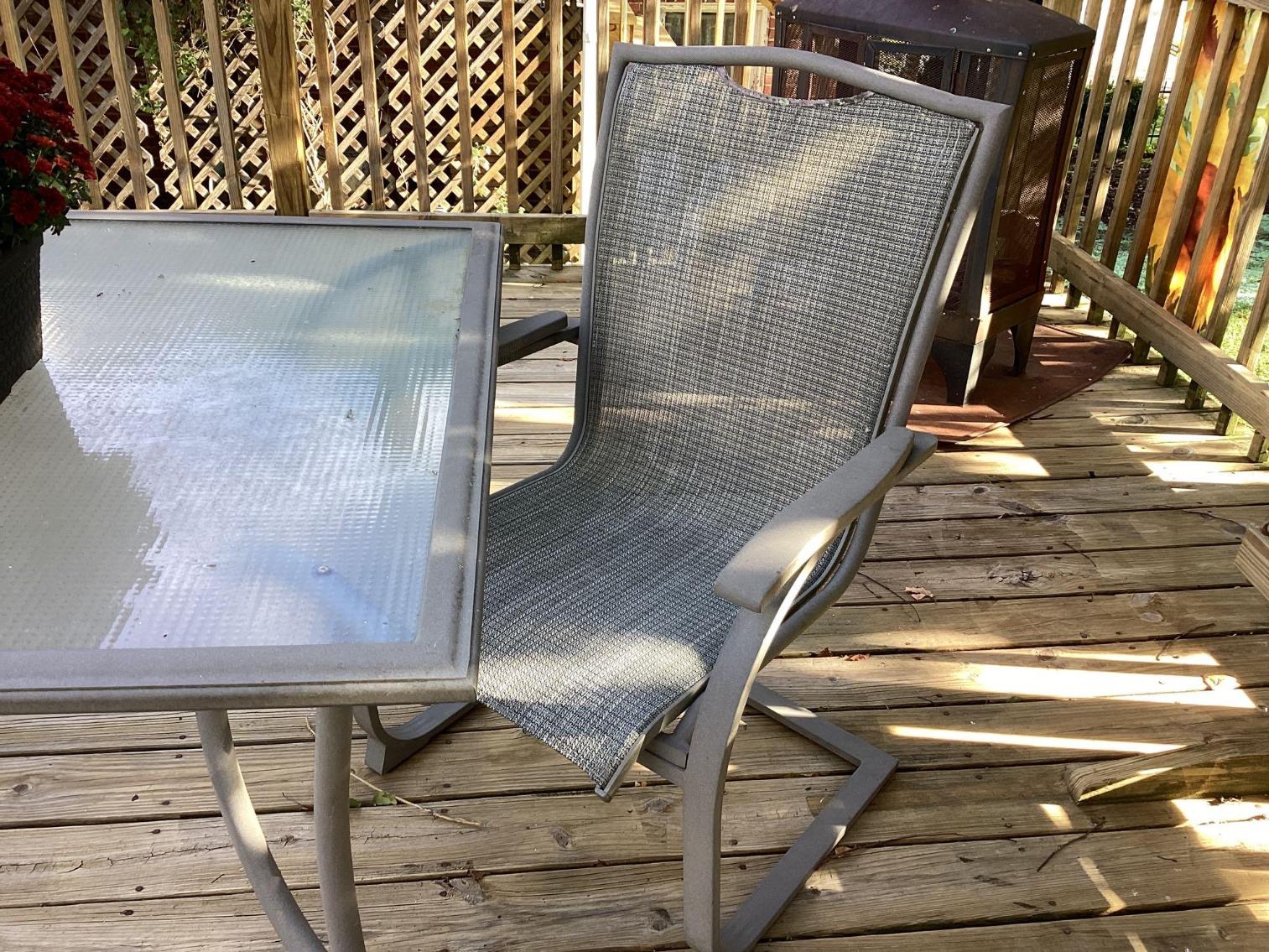 Image for Glass Patio Table with Two Chairs