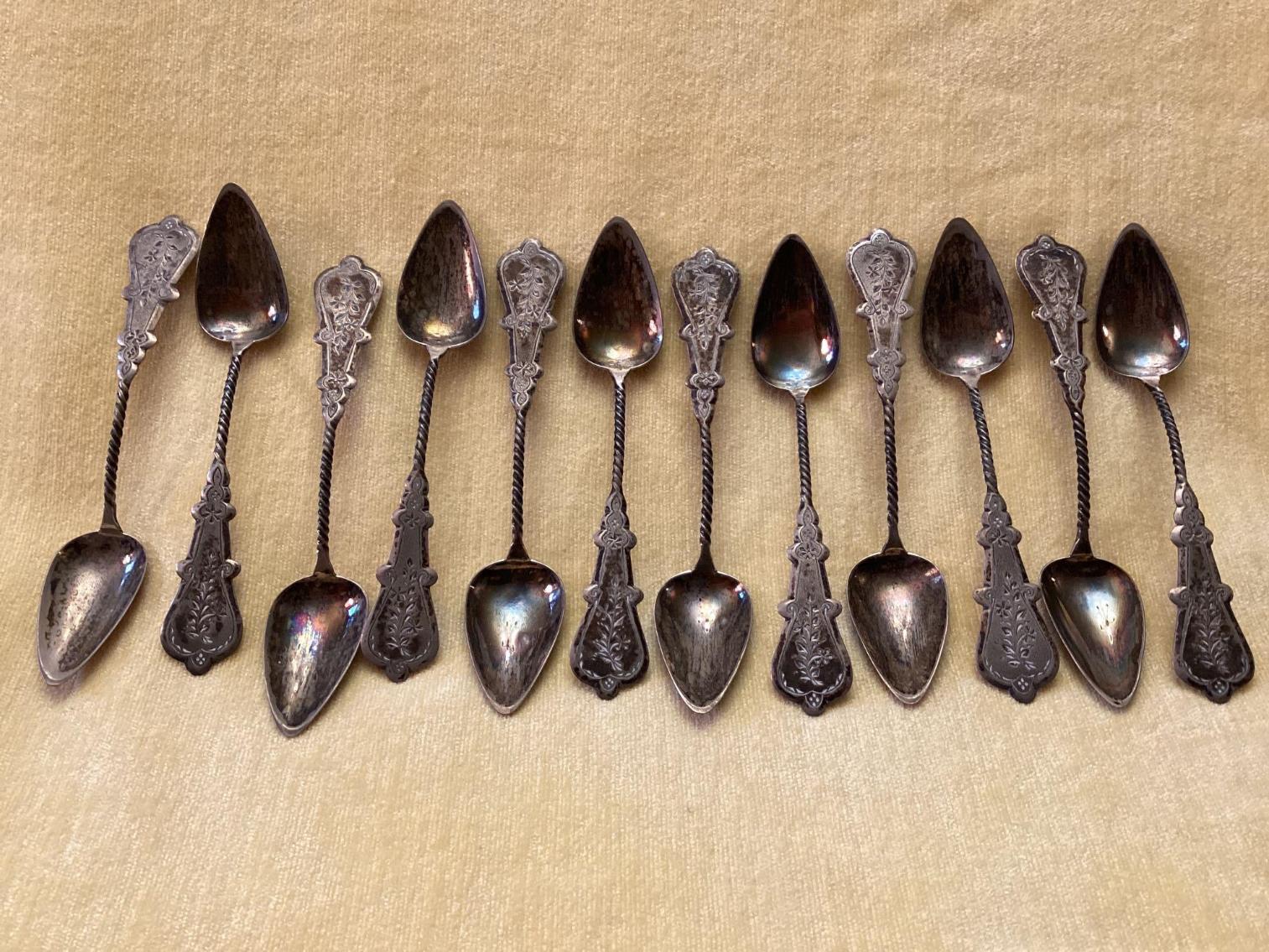 Image for 12 Silver Plated Demi Spoons