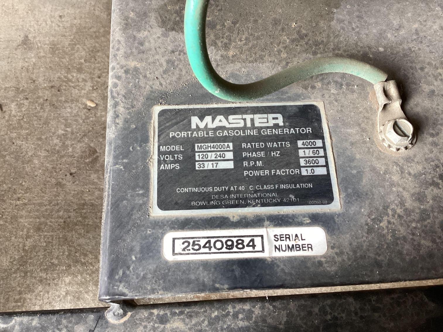 Image for Master 4000 Watt Portable Generator