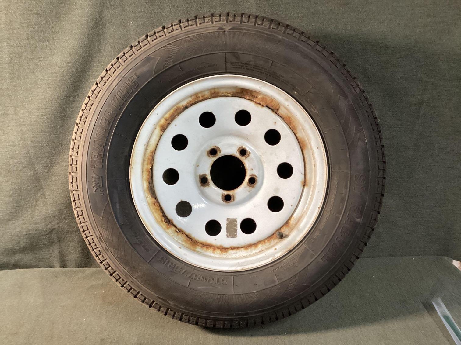 Image for 15” Trailer Tire and wheel