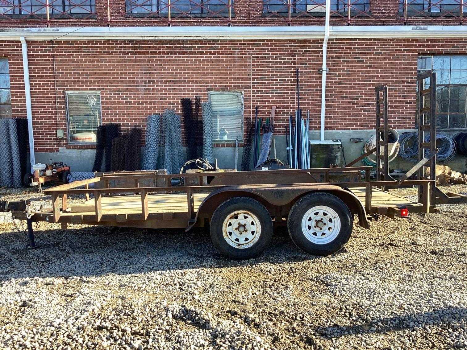 Image for 2007 Hughes 14’ Dual Axel Flat Bed Trailer
