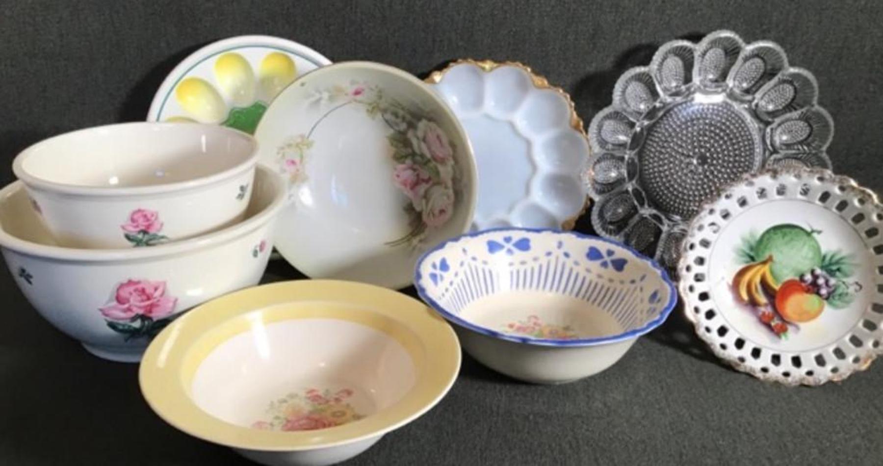 Image for Ceramics Lot With Egg Plates