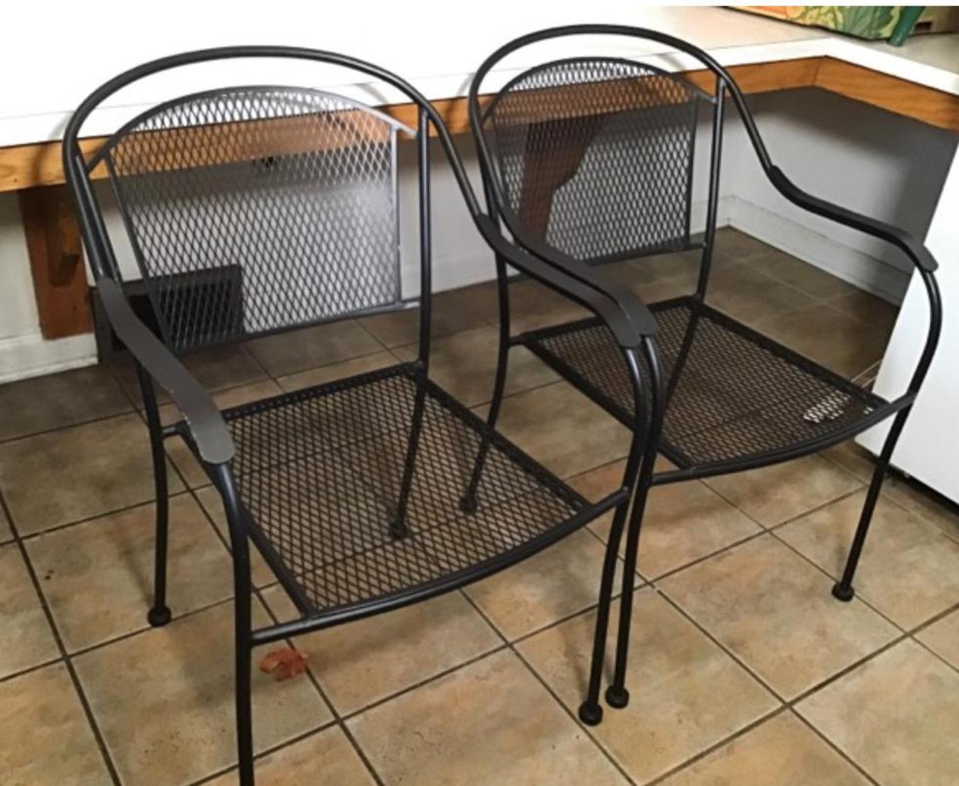 Image for Two Metal Patio Chairs