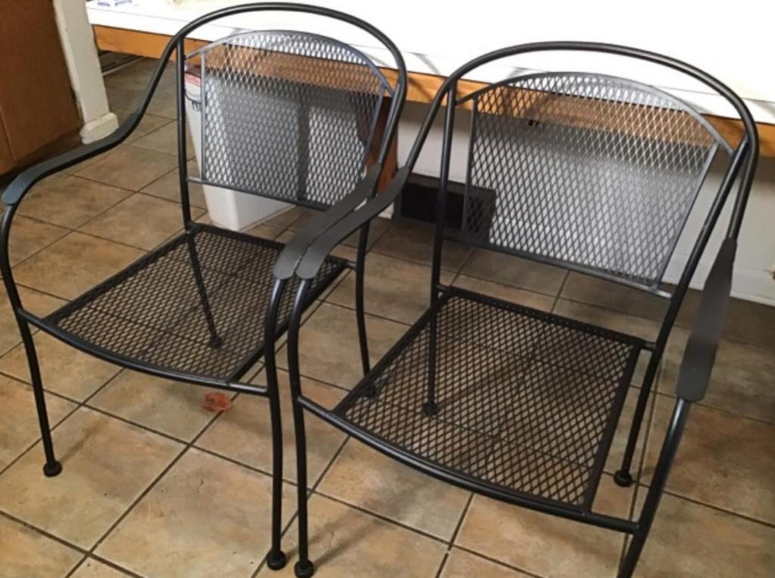 Image for Two Metal Patio Chairs