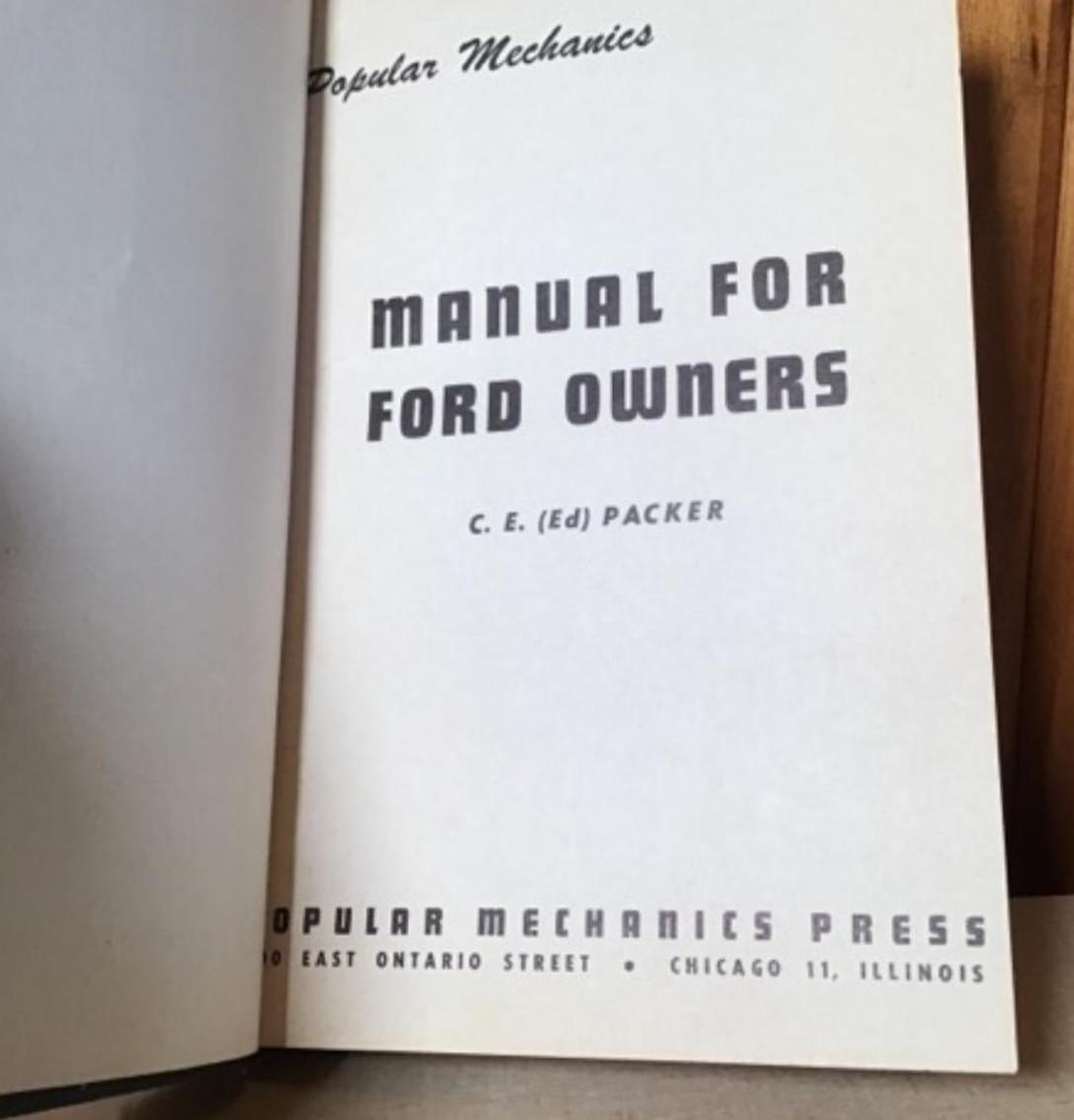 Image for Popular Mechanics Ford Manual For Owners