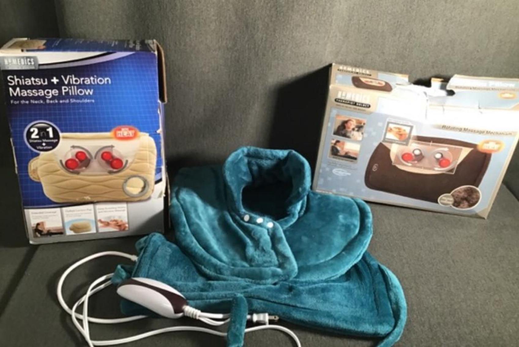 Image for Blood Pressure Machine, Massage Pillows And Neck & Shoulder Heating Pad, And Nebulizer