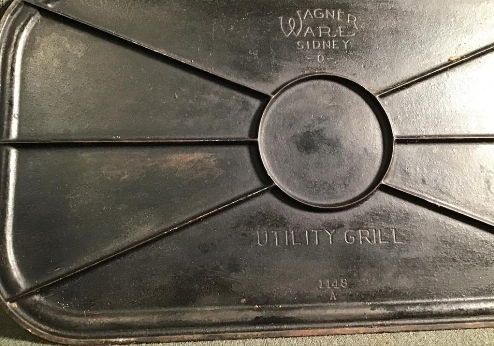 Image for Griswold Cast Iron Muffin Pan & Wagner Ware Utility Grill