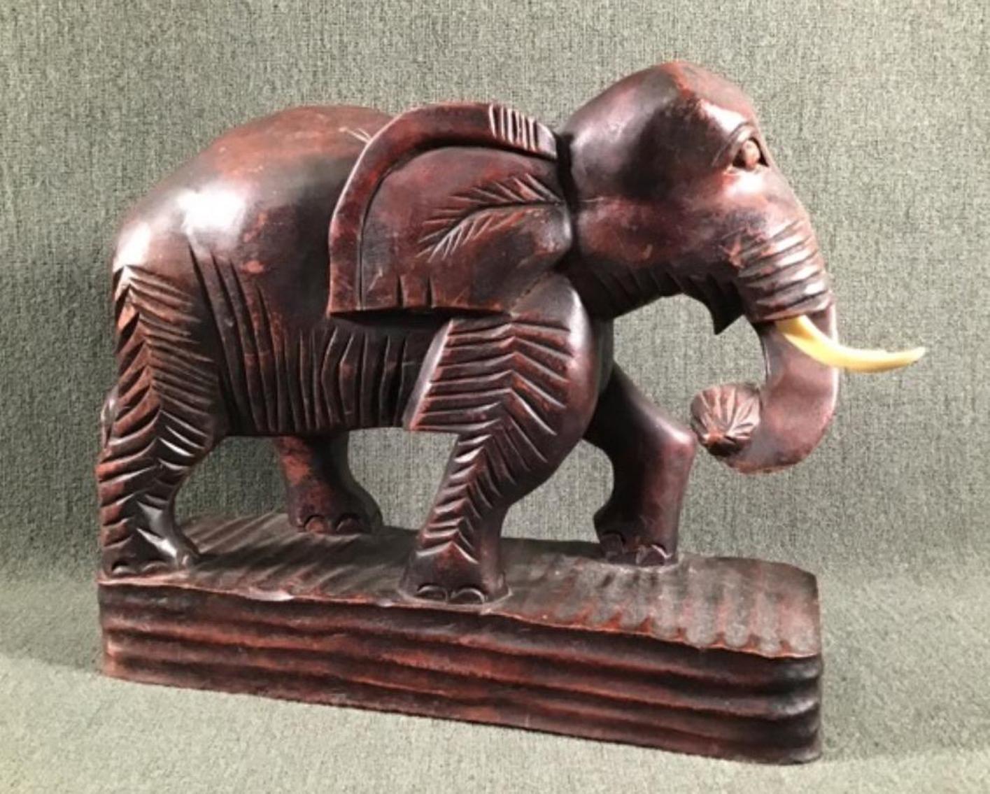 Image for Carved Wooden Elephant