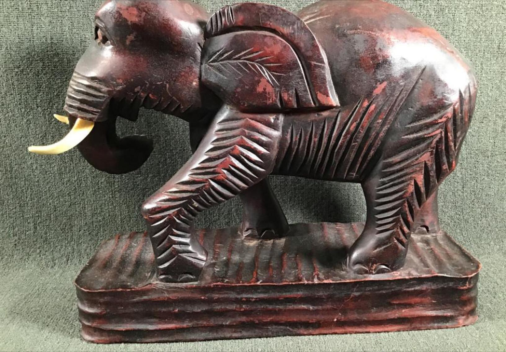 Image for Carved Wooden Elephant