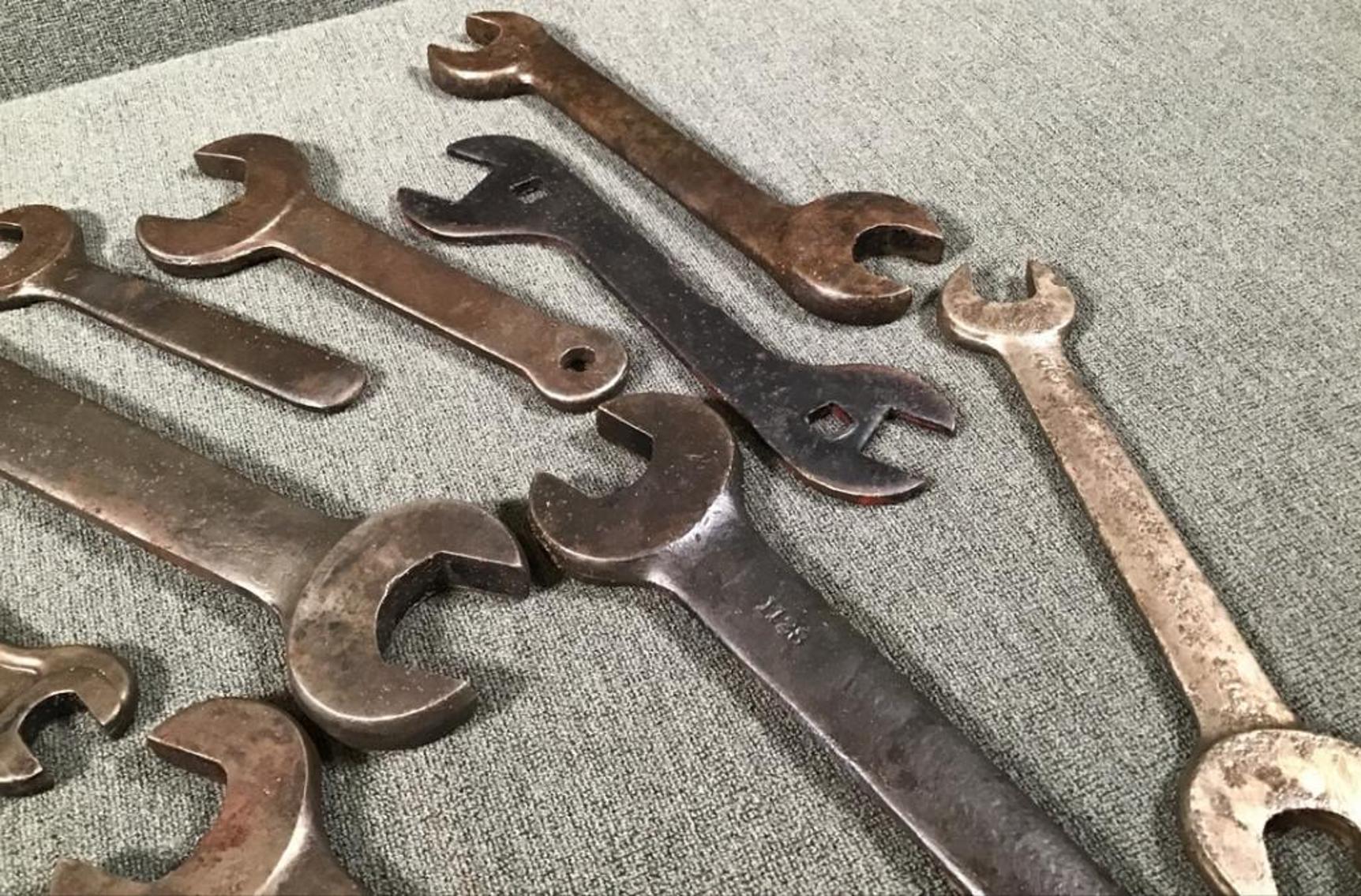 Image for 10 Antique Open End Wrenches