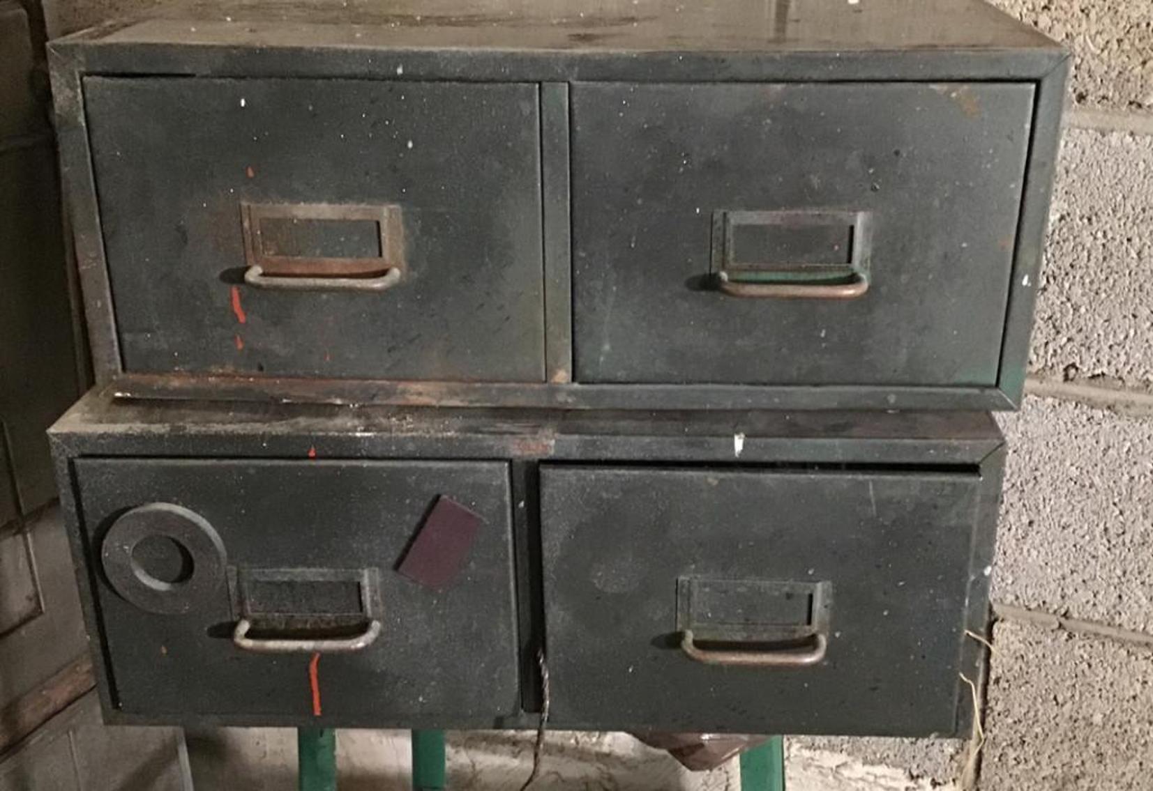Image for Three Metal Two Drawer Storage Boxes