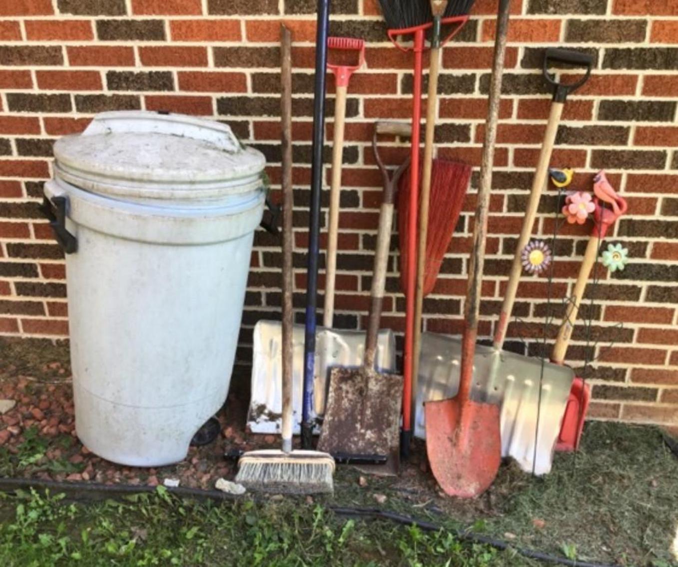Image for Yard Tools And A Trash Can