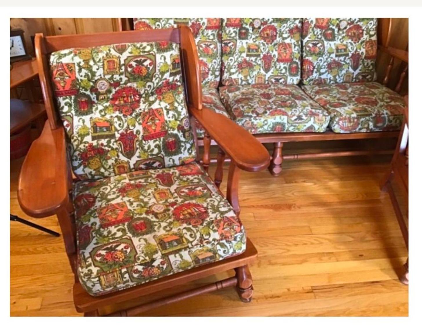 Image for Wood Frame Sofa and Two Matching Chairs