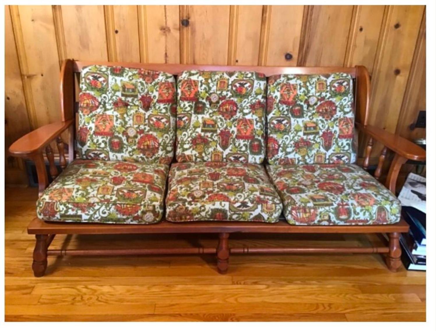 Image for Wood Frame Sofa and Two Matching Chairs