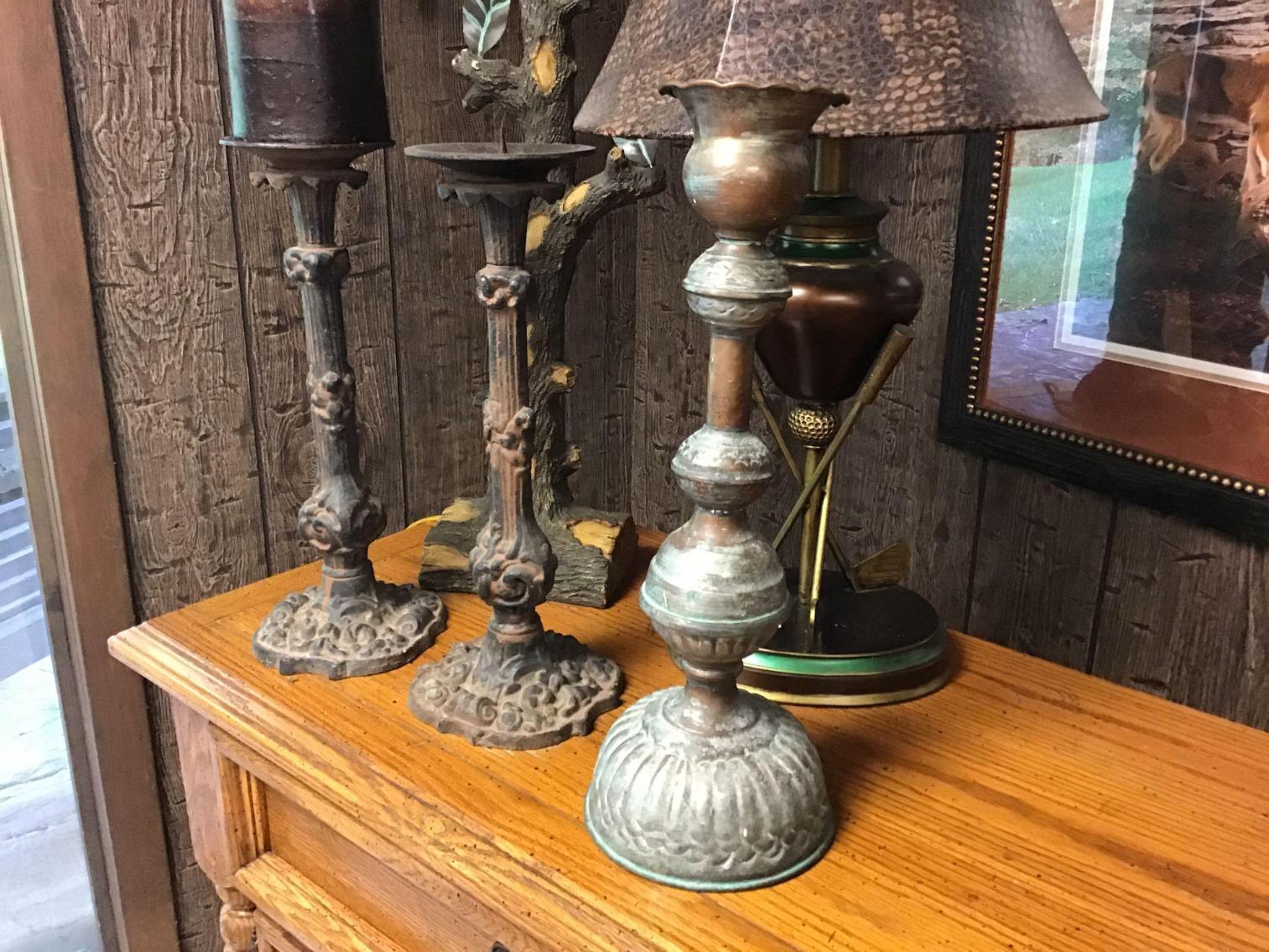 Image for Two Lamps and a Candle Holder