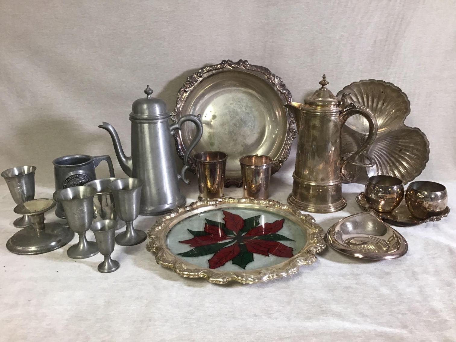 Image for Pewter and Silver Plate Lot