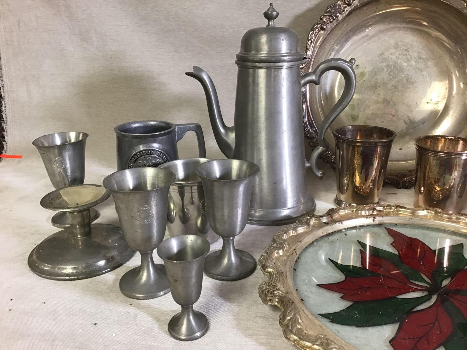 Image for Pewter and Silver Plate Lot