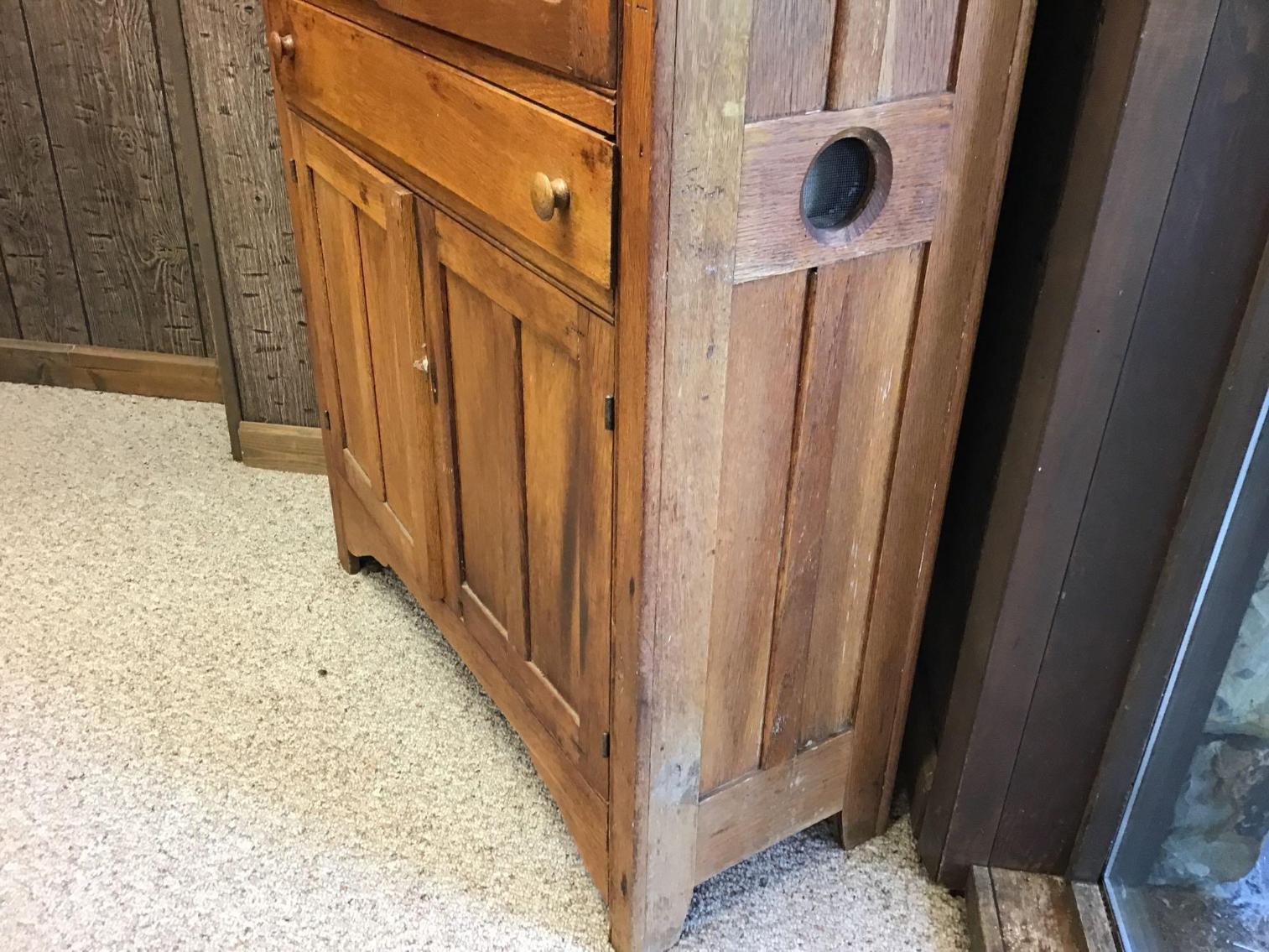 Image for Antique Oak Flat Front Cabinet