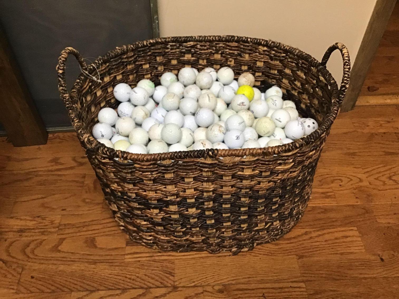 Image for Large Basket of Used Golf Balls